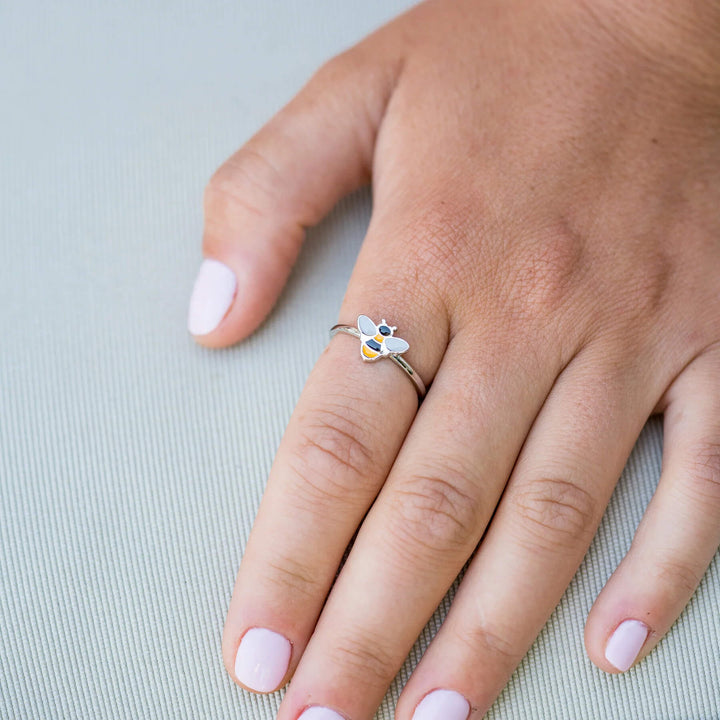 Stylish Bee Ring - Unique Handcrafted Jewelry - Wearing Felicity Bee-Ring-02 Wear Felicity