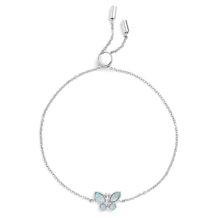 Charming Birthstone Butterfly Bracelet for Any Occasion - Wearing Felicity Birthstone-Butterfly-Bracelet-Opal Wear Felicity