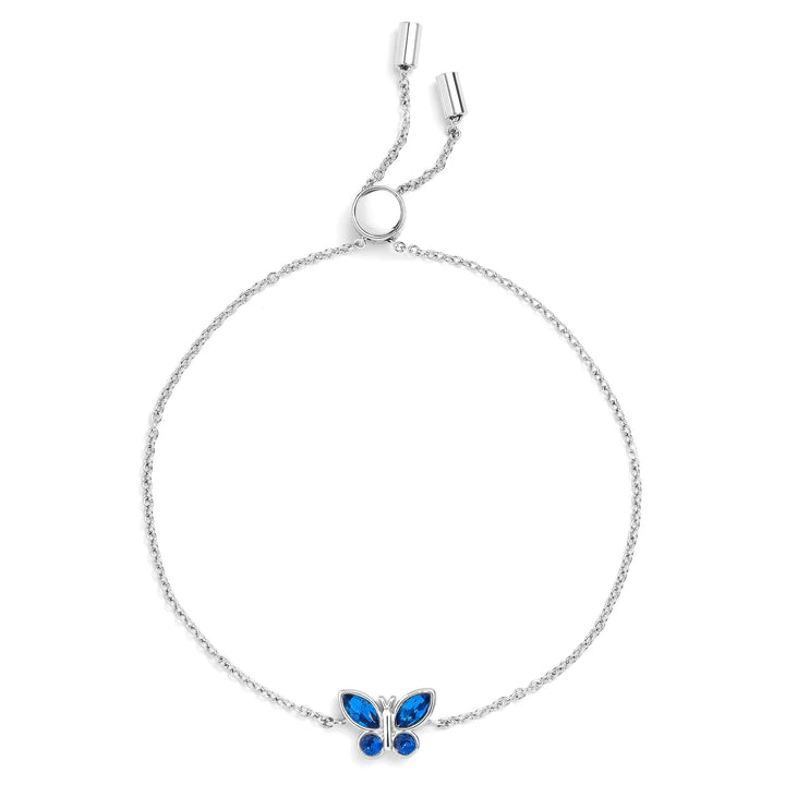 Charming Birthstone Butterfly Bracelet for Any Occasion - Wearing Felicity Birthstone-Butterfly-Bracelet-Sapphire Wear Felicity