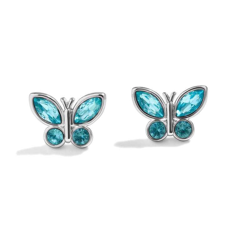 Stylish Birthstone Butterfly Earrings for Every Occasion - Wearing Felicity Birthstone-Butterfly-Earring-Aquamarine