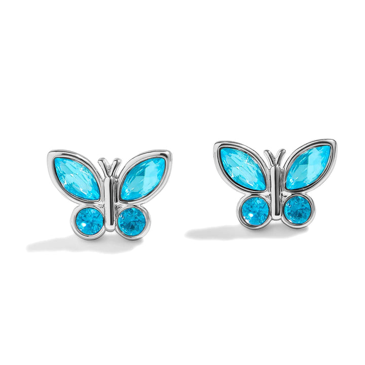 Stylish Birthstone Butterfly Earrings for Every Occasion - Wearing Felicity Birthstone-Butterfly-Earring-Blue-Zircon