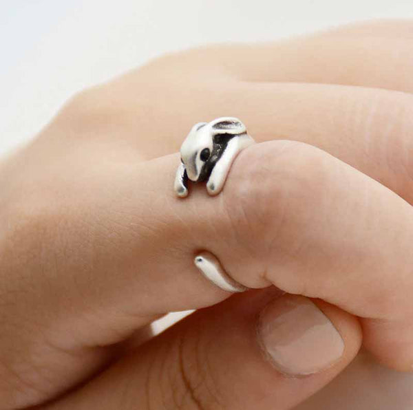 Stylish Bunny Wrap Ring for Animal Lovers - Wearing Felicity Bunny-Wrap-Ring-01 Wear Felicity