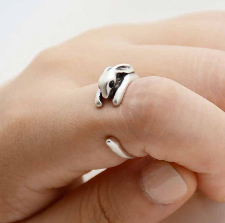 Stylish Bunny Wrap Ring for Animal Lovers - Wearing Felicity Bunny-Wrap-Ring-01 Wear Felicity
