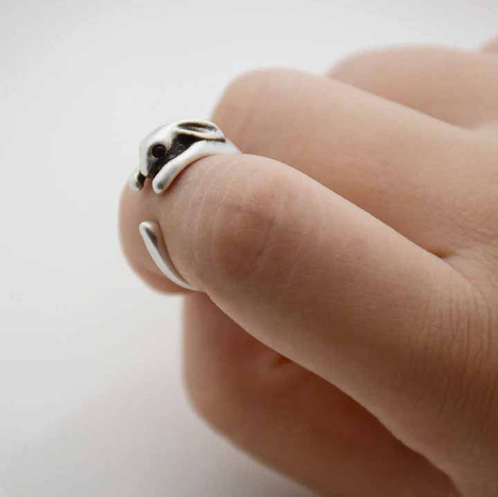 Stylish Bunny Wrap Ring for Animal Lovers - Wearing Felicity Bunny-Wrap-Ring-06 Wear Felicity