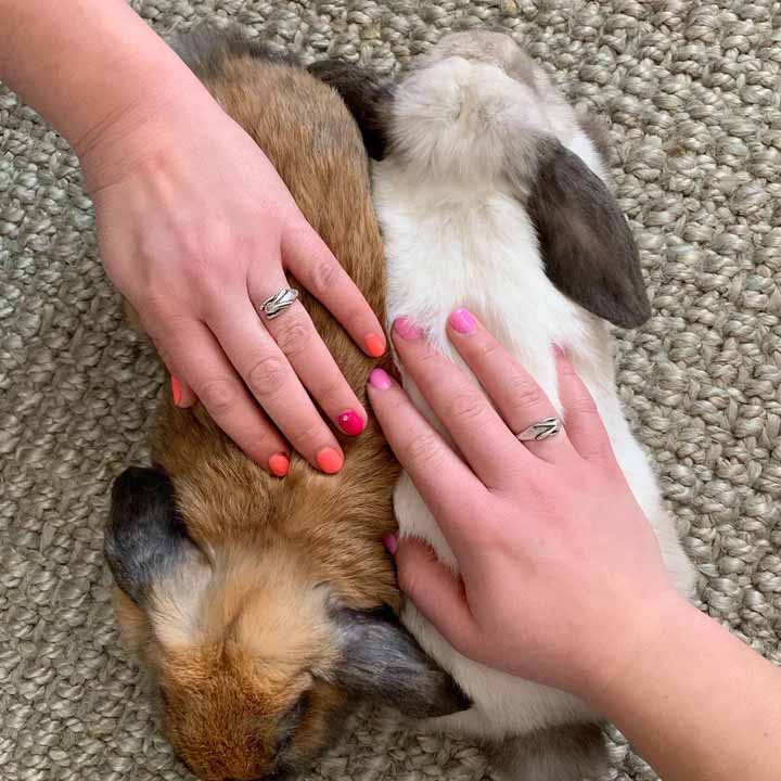 Stylish Bunny Wrap Ring for Animal Lovers - Wearing Felicity Bunny-Wrap-Ring-07 Wear Felicity