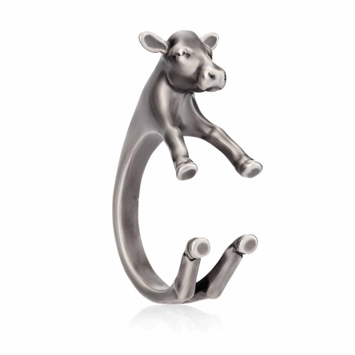 Stylish Cow Wrap Ring for Animal Lovers - Wearing Felicity Cow-Wrap-Ring Wear Felicity