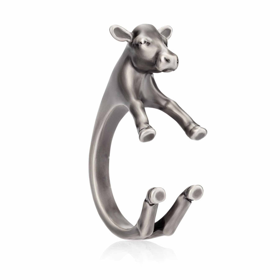Stylish Cow Wrap Ring for Animal Lovers - Wearing Felicity Cow-Wrap-Ring Wear Felicity