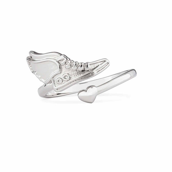 Stylish Cross Country Wrap Ring for Sport Lovers - Wearing Felicity Cross-Country-Wrap-Ring-Silver Wear Felicity
