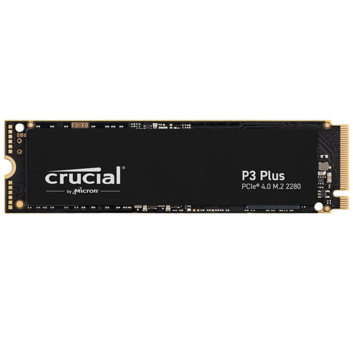 Crucial P3 Plus SSD on a white background Crucial P3 Plus 1TB/2TB NVMe SSD - 5000MB/s Speed Crucial P3 Plus 1TB 2TB PCIe Gen4 3D NAND NVMe M.2 SSD, Capable of 5000MB/s Solid State Drive for Gaming Computers and Laptops (OEM Packaging)