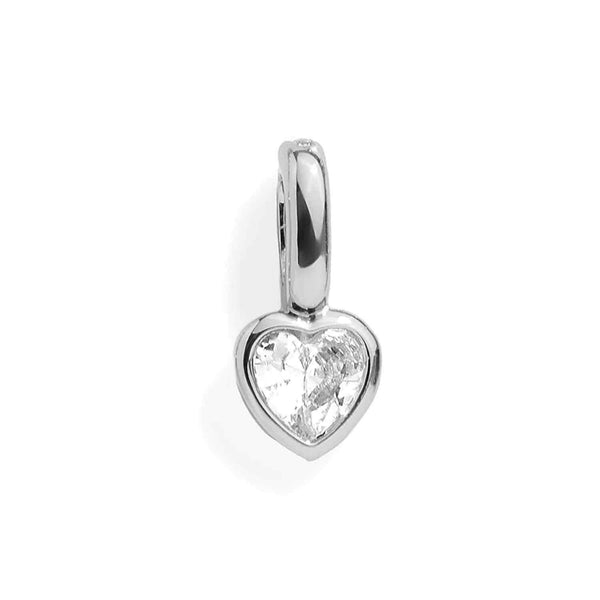 Shop Crystal Heart Charm - Dazzling Jewelry Add-On - Wearing Felicity Crystal-Heart-Charm-Silver Wear Felicity