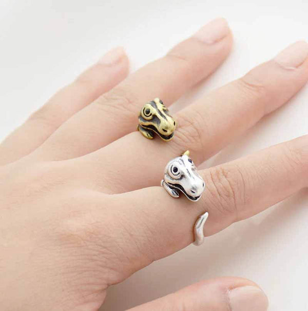 Stylish Dinosaur Wrap Ring for Animal Lovers - Wearing Felicity Dinosaur-Wrap-Ring-01 Wear Felicity