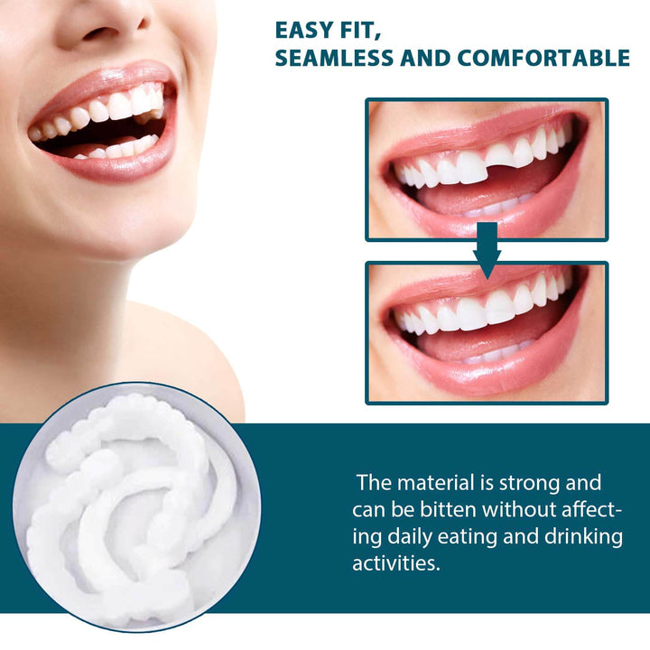  EELHOE Snap-on Dental Prosthetics for Gap Filling EELHOE Customizable Snap-on Dental Prosthetics Temporary Adhesive Gap Filling Tooth Correction Denture Set