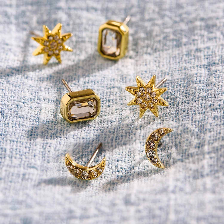 Stylish Earring Trio Set - Perfect Jewelry Gift - Wearing Felicity Earring-Trio-02 Wear Felicity