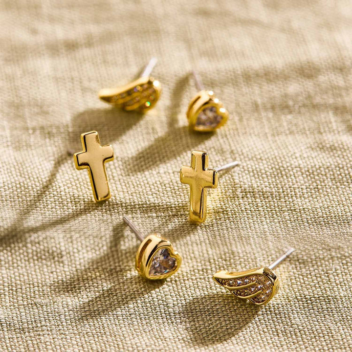 Stylish Earring Trio Set - Perfect Jewelry Gift - Wearing Felicity Earring-Trio-03 Wear Felicity