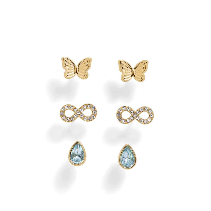 Stylish Earring Trio Set - Perfect Jewelry Gift - Wearing Felicity Earring-Trio-Gold-Hope Wear Felicity