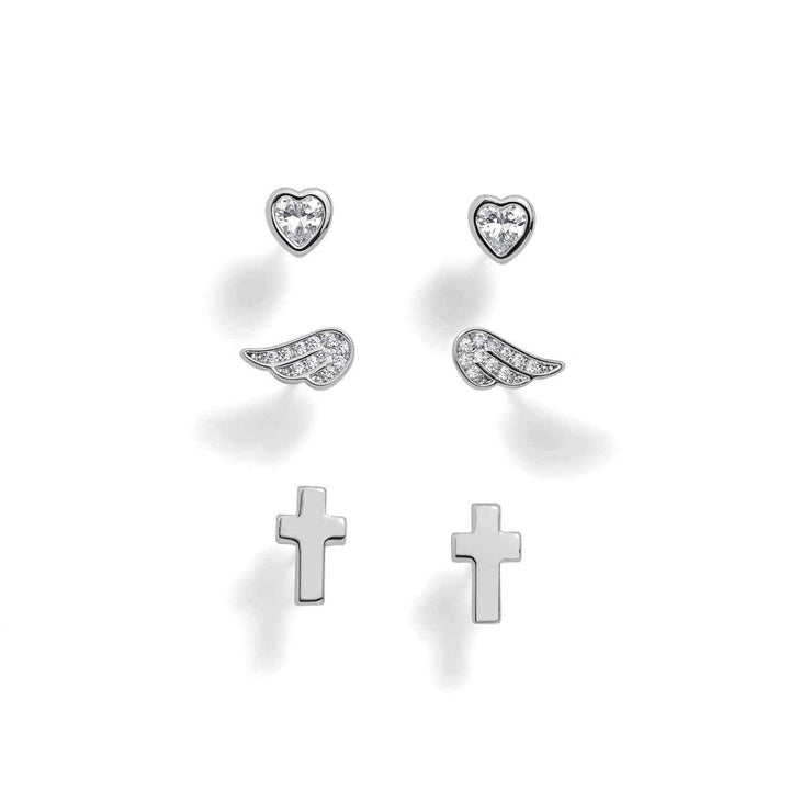 Stylish Earring Trio Set - Perfect Jewelry Gift - Wearing Felicity Earring-Trio-Silver-Grace Wear Felicity