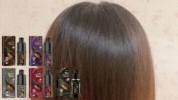 Back view of a person with straight hair next to hair care product bottles on a beige background Eelhoe Black Hair Dye Shampoo - Gentle Silver Gray Care Eelhoe Black Hair Dye Shampoo (Silver Gray) Gentle and Non-Aggressive Hydrating Scalp Simple Color Transforming Hair Shampoo