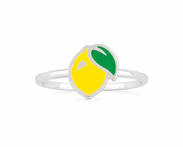 Stylish Enamel Lemon Ring - Trendy Jewelry Choice - Wearing Felicity Enamel-Lemon-Ring-01 Wear Felicity