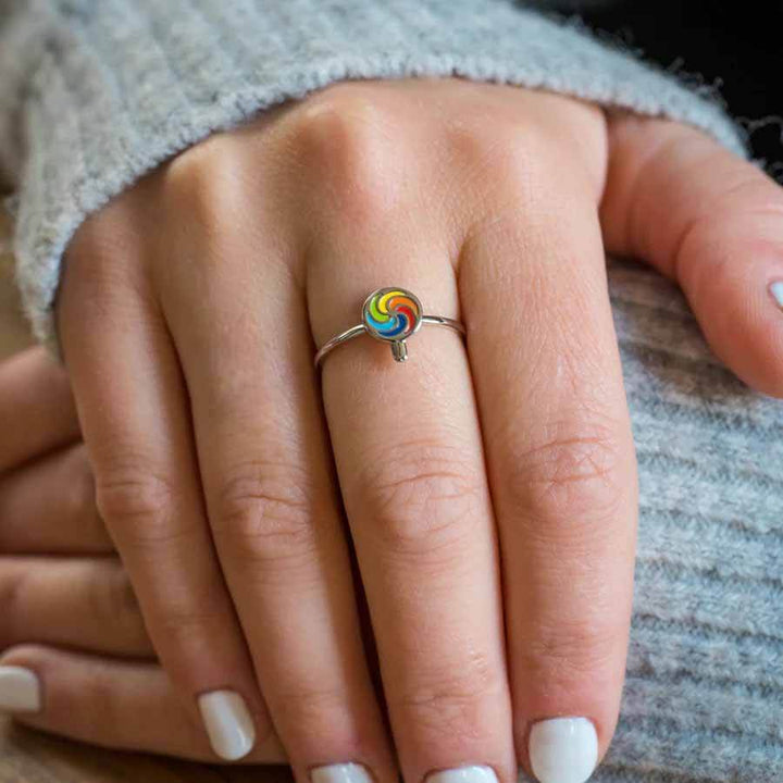 Stylish Enamel Lollipop Ring - Trendy Jewelry Gift - Wearing Felicity Enamel-Lollipop-Ring-02 Wear Felicity