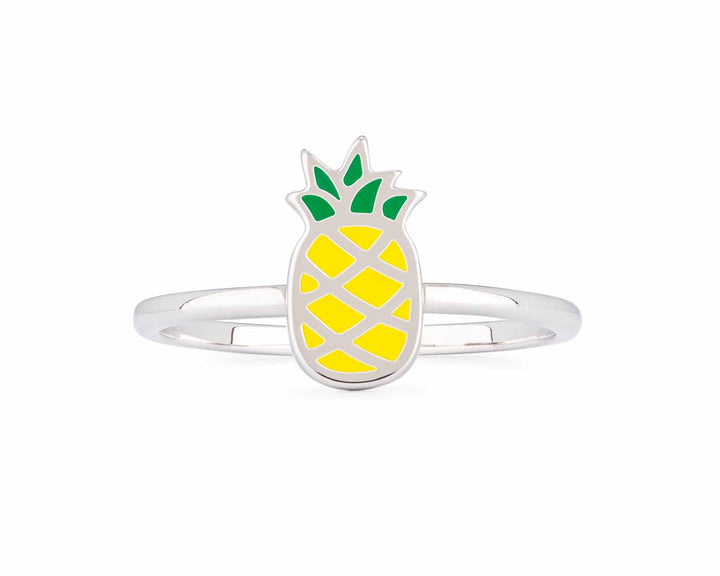 Stylish Enamel Pineapple Ring for Trendy Women - Wearing Felicity Enamel-Pineapple-Ring-01 Wear Felicity