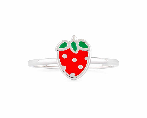 Enamel Strawberry Ring - Cute & Trendy Jewelry - Wearing Felicity Enamel-Strawberry-Ring-01 Wear Felicity