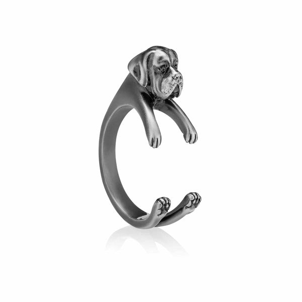 Stylish English Mastiff Wrap Ring for Dog Lovers - Wearing Felicity English-Mastiff-Wrap-Ring-01 Wear Felicity