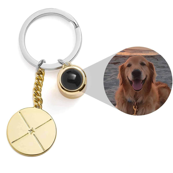 Personalized Engravable Circle Photo Keychain - Wearing Felicity Engravable-Circle-Photo-Keychain-Gold Wear Felicity