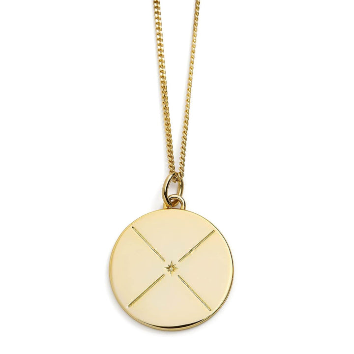 Personalized Engravable Circle Quadrant Necklace - Wearing Felicity Engravable-Circle-Quadrant-Necklace-Gold Wear Felicity