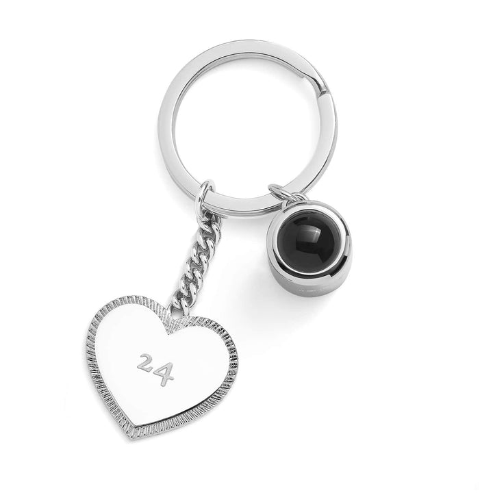 Personalized Engravable Heart Photo Keychain - Wearing Felicity Engravable-Heart-Photo-Keychain-01 Wear Felicity