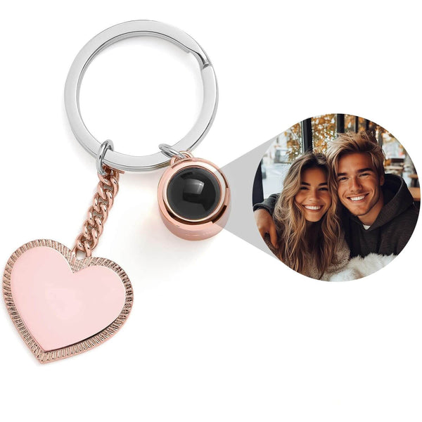 Personalized Engravable Heart Photo Keychain - Wearing Felicity Engravable-Heart-Photo-Keychain-Rose-Gold Wear Felicity