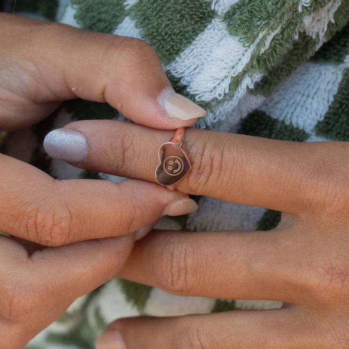 Personalized Engravable Heart Ring - Unique Jewelry - Wearing Felicity Engravable-Heart-Ring-01 Wear Felicity