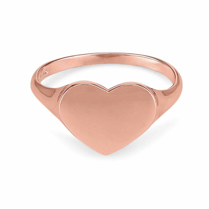 Personalized Engravable Heart Ring - Unique Jewelry - Wearing Felicity Engravable-Heart-Ring-Rose-Gold Wear Felicity