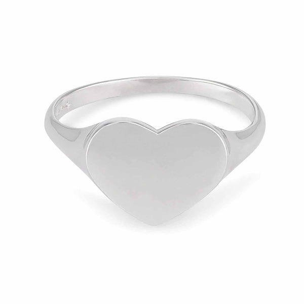 Personalized Engravable Heart Ring - Unique Jewelry - Wearing Felicity Engravable-Heart-Ring-Silver Wear Felicity