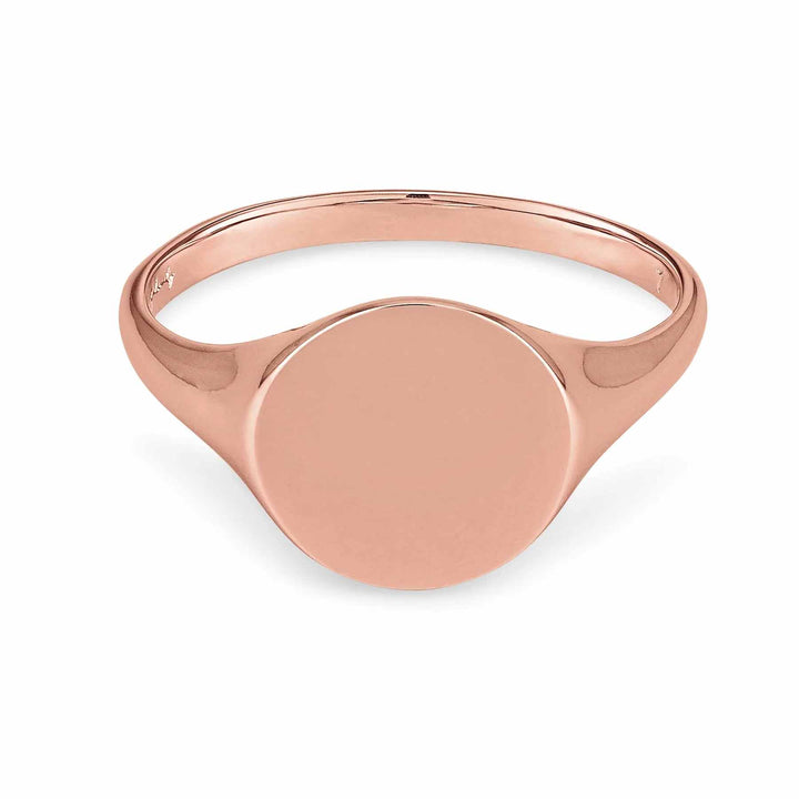 Personalized Engravable Heart Ring - Unique Jewelry - Wearing Felicity Engravable-Signet-Ring-Rose-Gold Wear Felicity