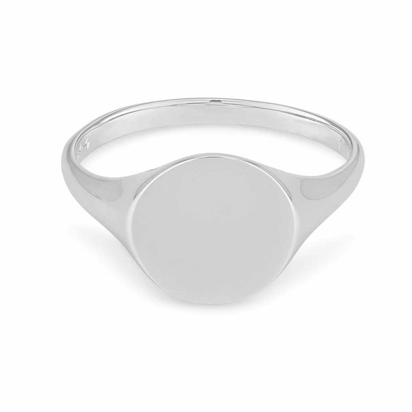 Personalized Engravable Heart Ring - Unique Jewelry - Wearing Felicity Engravable-Signet-Ring-Silver Wear Felicity