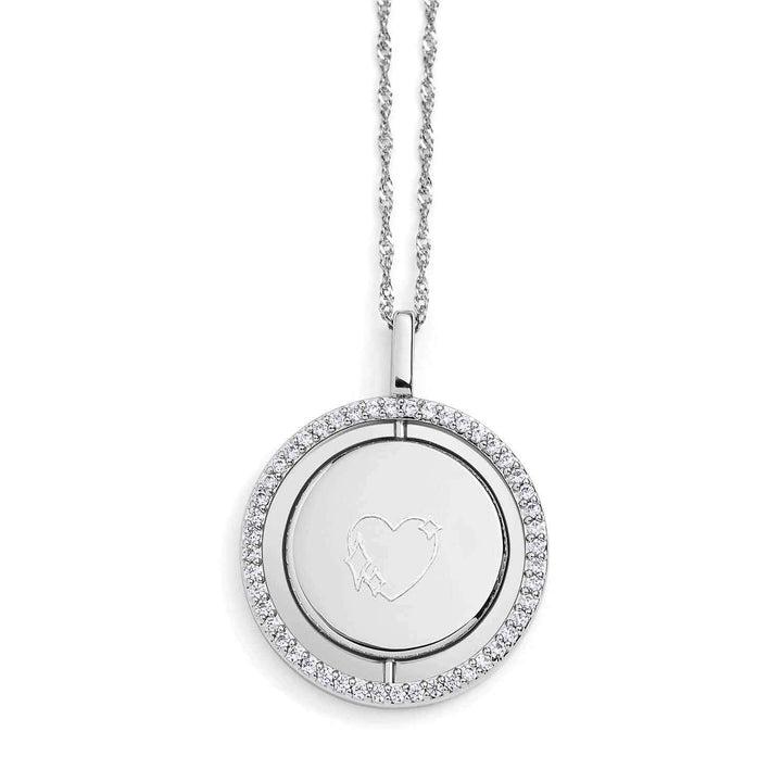 Personalized Engravable Spin Necklace - Wearing Felicity Engravable-Spin-Necklace-02 Wear Felicity