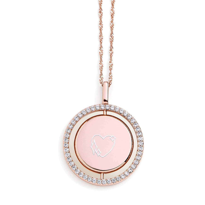 Personalized Engravable Spin Necklace - Wearing Felicity Engravable-Spin-Necklace-06 Wear Felicity