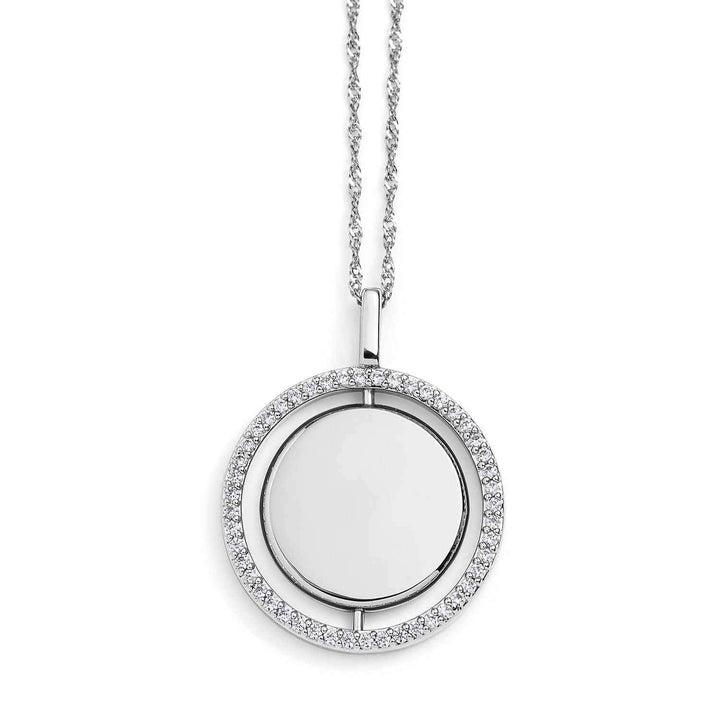 Personalized Engravable Spin Necklace - Wearing Felicity Engravable-Spin-Necklace-Silver Wear Felicity