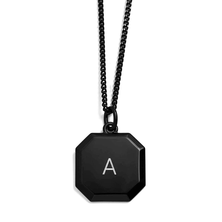 Personalized Engravable Square Necklace - Stylish Gift - Wearing Felicity Engravable-Square-Necklace-02 Wear Felicity