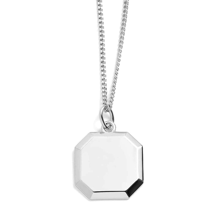 Personalized Engravable Square Necklace - Stylish Gift - Wearing Felicity Engravable-Square-Necklace-Silver Wear Felicity