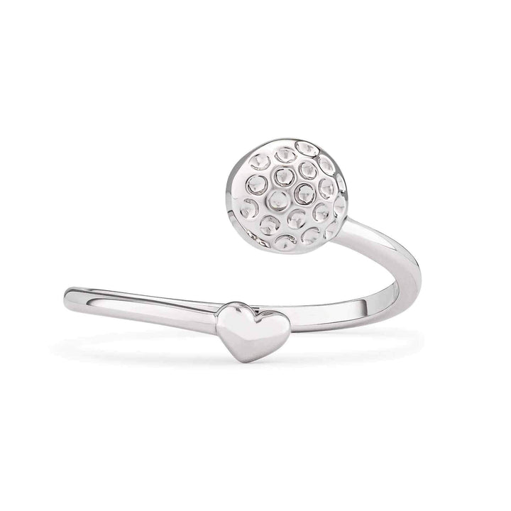 Stylish Golf Ball Wrap Ring for Sports Lovers - Wearing Felicity Golf-Ball-Wrap-Ring-Silver Wear Felicity