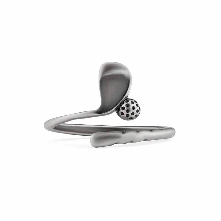 Stylish Golf Wrap Ring for Sport Lovers - Wearing Felicity Golf-Wrap-Ring-Antique-Silver Wear Felicity