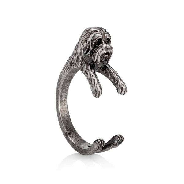Stylish Havanese Wrap Ring for Dog Lovers - Wearing Felicity Havanese-Wrap-Ring-01 Wear Felicity