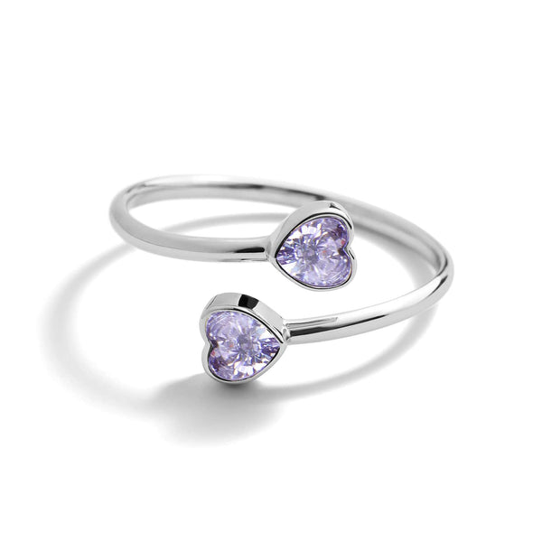 Custom Heart Birthstone Wrap Ring - Wearing Felicity Heart-Birthstone-Wrap-Ring-Alexandrite Wear Felicity