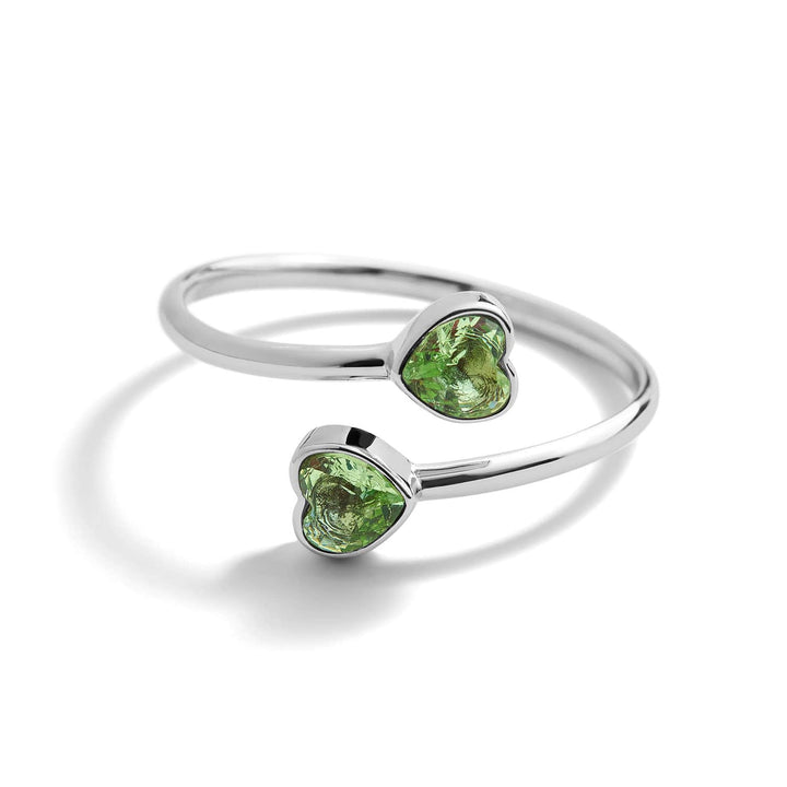 Custom Heart Birthstone Wrap Ring - Wearing Felicity Heart-Birthstone-Wrap-Ring-Peridot Wear Felicity