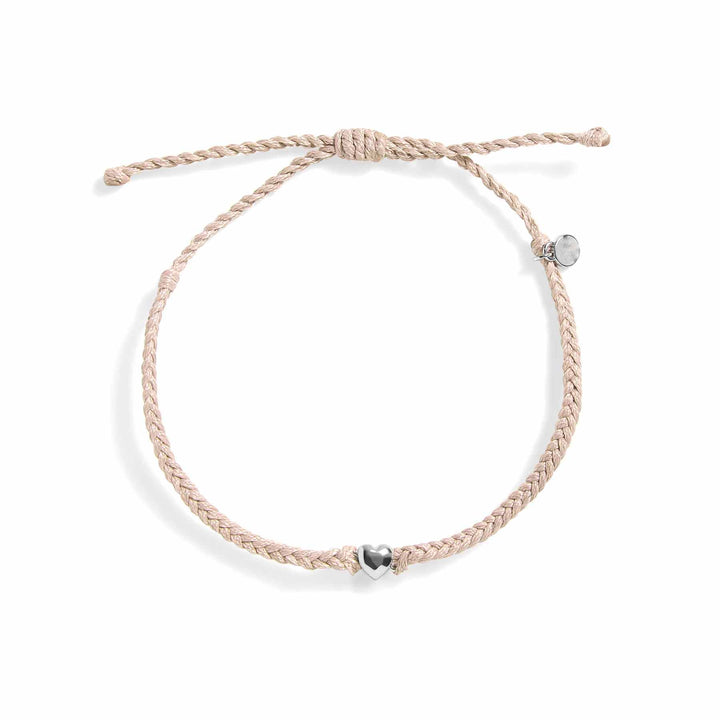 Heart Cord Bracelet Love and Connection Symbol - Wearing Felicity Heart-Cord-Bracelet-Dark-Tan Wear Felicity
