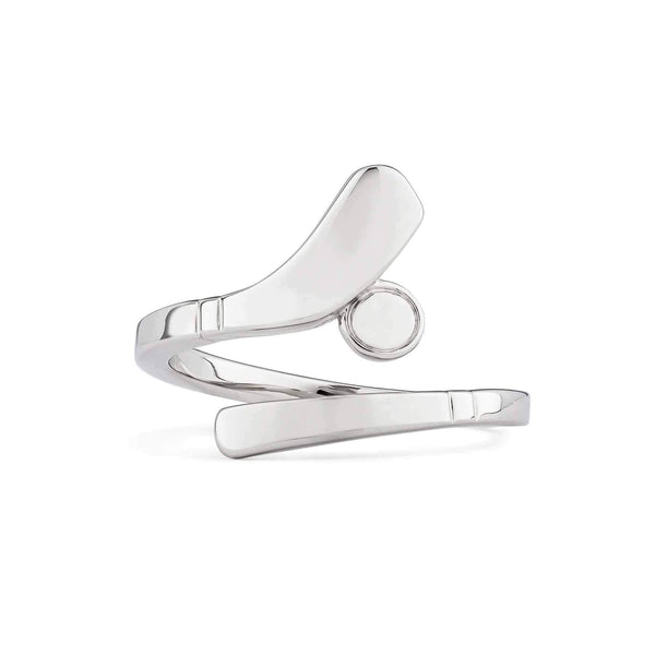 Stylish Hockey Wrap Ring - Perfect Gift for Fans - Wearing Felicity Hockey-Wrap-Ring-Silver Wear Felicity