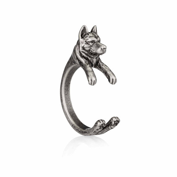 Stylish Husky Wrap Ring - Perfect Gift for Dog Lovers - Wearing Felicity Husky-Wrap-Ring-01 Wear Felicity
