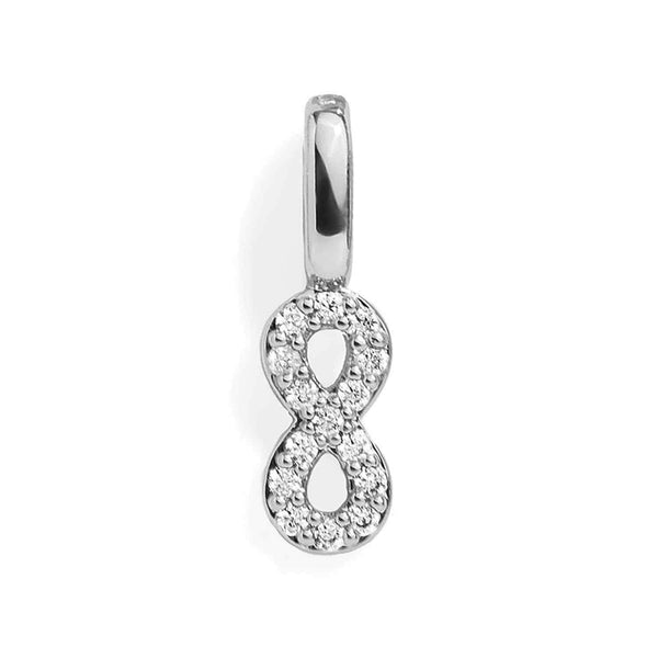 Shop Elegant Infinity Charm in Gold & Silver - Wearing Felicity Infinity-Charm-Silver Wear Felicity