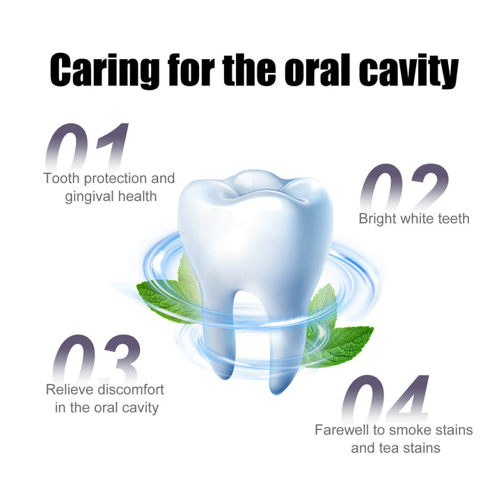 Diagram of a tooth with text on caring for the oral cavity on a white background Jaysuing V34 Purple Toothpaste: Brightening & Odor-Free Jaysuing V34 Purple Toothpaste Eliminates Unpleasant Smells Removes Tooth Discoloration Brightens Teeth and Shields Against Oral Issues
